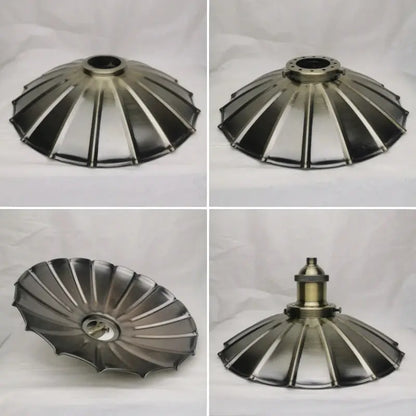 Lampe de chevet - Abat-jour de Lampe en Métal Industriel (Laiton Antique, Diverses Finitions, Trou de 42mm) Lampadia