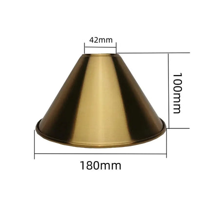Lampe de chevet - Abat-jour de Lampe en Métal Industriel (Laiton Antique, Diverses Finitions, Trou de 42mm) Lampadia