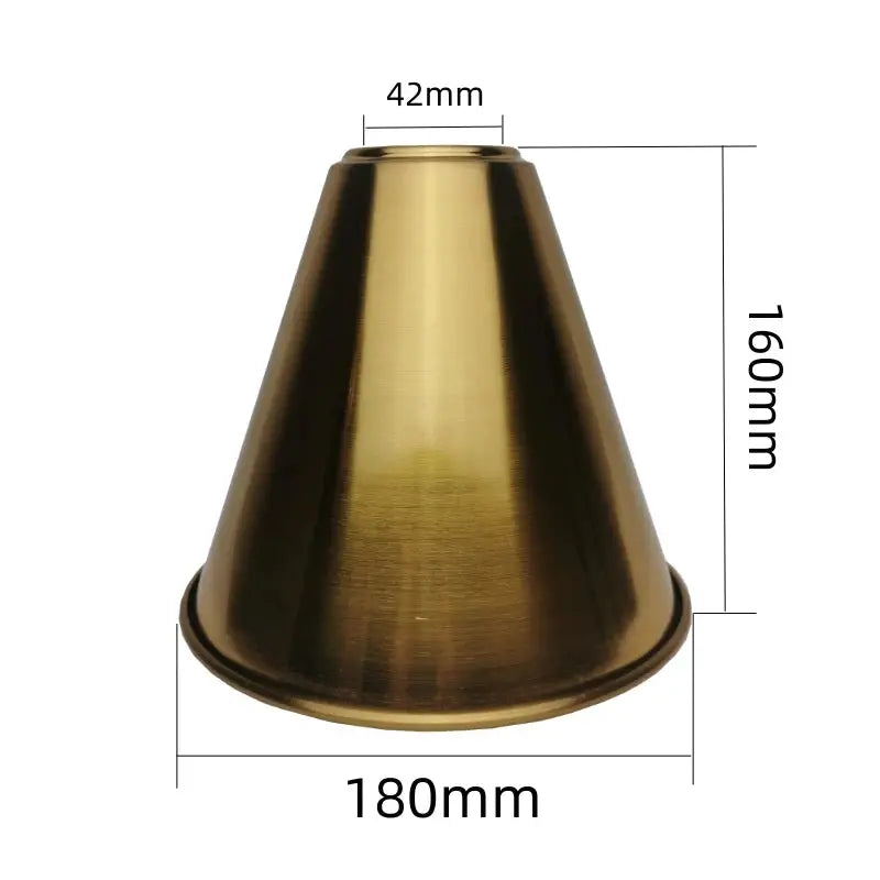 Lampe de chevet - Abat-jour de Lampe en Métal Industriel (Laiton Antique, Diverses Finitions, Trou de 42mm) Lampadia