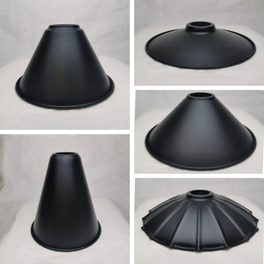 Lampe de chevet - Abat-jour en Fer Noir Calla&amp;Allan - Style Art Déco, Différentes Formes, 22cm, Pour Lampes Murales et Suspensions Lampadia