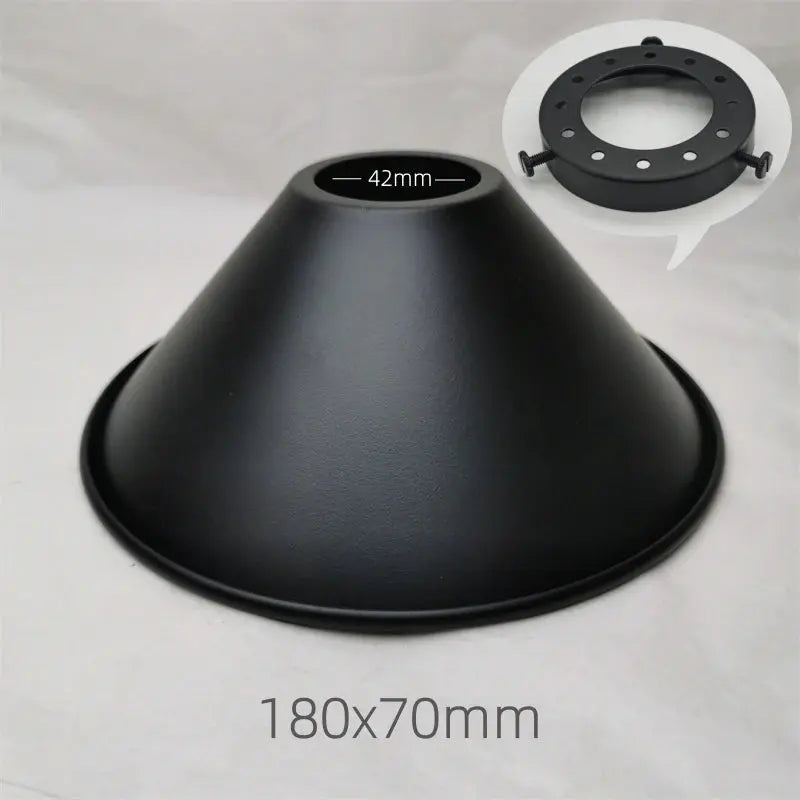 Lampe de chevet - Abat-jour en Fer Noir Calla&amp;Allan - Style Art Déco, Différentes Formes, 22cm, Pour Lampes Murales et Suspensions Lampadia