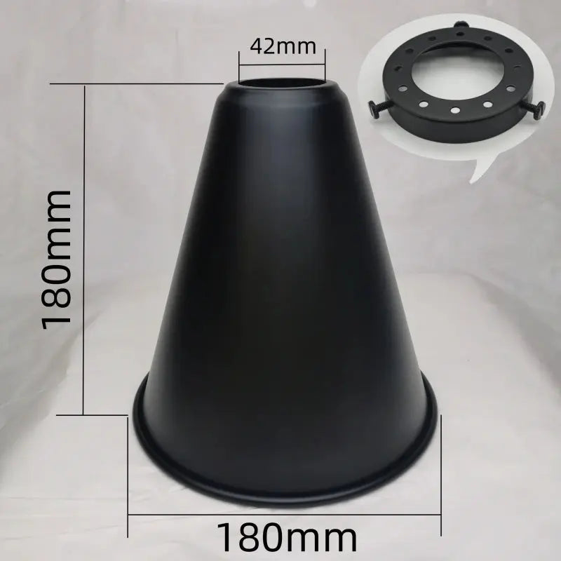 Lampe de chevet - Abat-jour en Fer Noir Calla&amp;Allan - Style Art Déco, Différentes Formes, 22cm, Pour Lampes Murales et Suspensions Lampadia