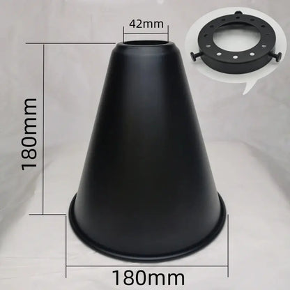 Lampe de chevet - Abat-jour en Fer Noir Calla&amp;Allan - Style Art Déco, Différentes Formes, 22cm, Pour Lampes Murales et Suspensions Lampadia