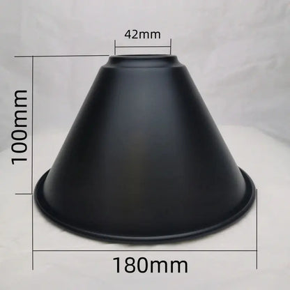 Lampe de chevet - Abat-jour en Fer Noir Calla&amp;Allan - Style Art Déco, Différentes Formes, 22cm, Pour Lampes Murales et Suspensions Lampadia