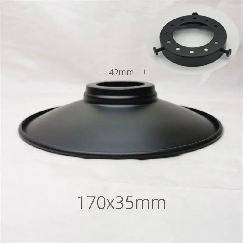 Lampe de chevet - Abat-jour en Fer Noir Calla&amp;Allan - Style Art Déco, Différentes Formes, 22cm, Pour Lampes Murales et Suspensions Lampadia
