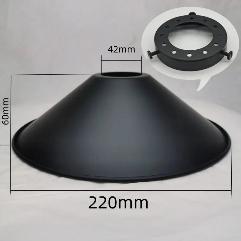 Lampe de chevet - Abat-jour en Fer Noir Calla&amp;Allan - Style Art Déco, Différentes Formes, 22cm, Pour Lampes Murales et Suspensions Lampadia