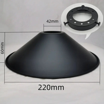 Lampe de chevet - Abat-jour en Fer Noir Calla&amp;Allan - Style Art Déco, Différentes Formes, 22cm, Pour Lampes Murales et Suspensions Lampadia