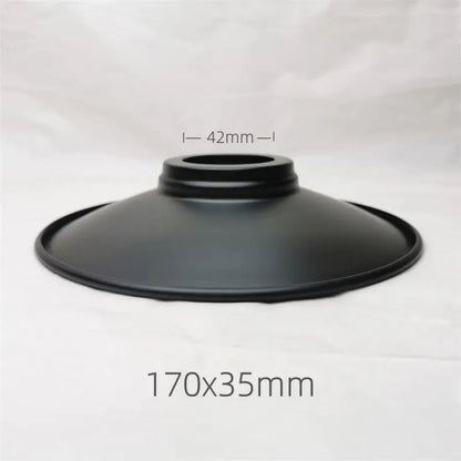Lampe de chevet - Abat-jour en Fer Noir Calla&amp;Allan - Style Art Déco, Différentes Formes, 22cm, Pour Lampes Murales et Suspensions Lampadia