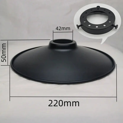 Lampe de chevet - Abat-jour en Fer Noir Calla&amp;Allan - Style Art Déco, Différentes Formes, 22cm, Pour Lampes Murales et Suspensions Lampadia
