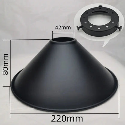 Lampe de chevet - Abat-jour en Fer Noir Calla&amp;Allan - Style Art Déco, Différentes Formes, 22cm, Pour Lampes Murales et Suspensions Lampadia