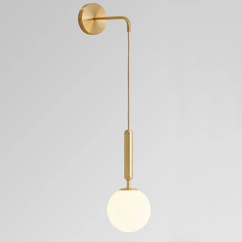 Lampe de chevet - Applique Murale Nordique Lava Corki - Boule en Verre Dépoli, Métal, G9, Multi-Applications, 90-260V Lampadia