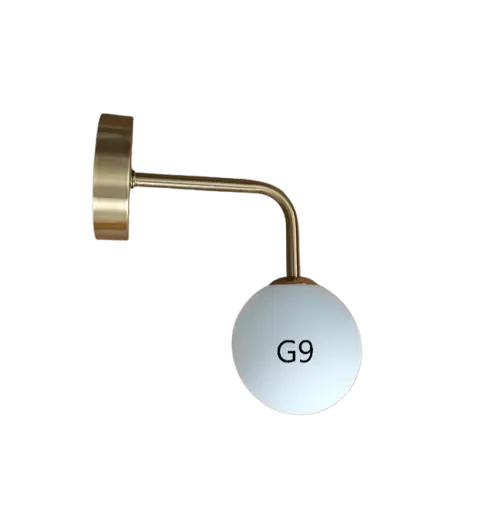 Lampe de chevet - Applique Murale Nordique Lava Corki - Boule en Verre Dépoli, Métal, G9, Multi-Applications, 90-260V Lampadia