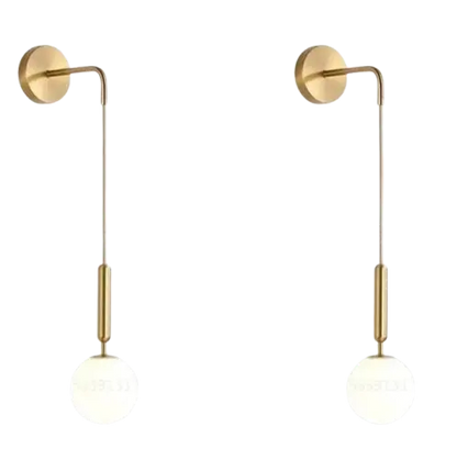 Lampe de chevet - Applique Murale Nordique Lava Corki - Boule en Verre Dépoli, Métal, G9, Multi-Applications, 90-260V Lampadia