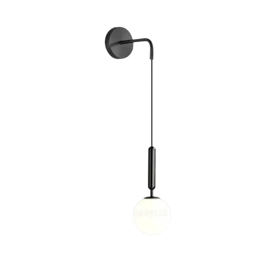 Lampe de chevet - Applique Murale Nordique Lava Corki - Boule en Verre Dépoli, Métal, G9, Multi-Applications, 90-260V Lampadia