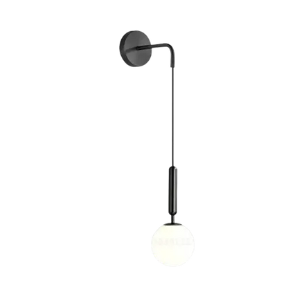 Lampe de chevet - Applique Murale Nordique Lava Corki - Boule en Verre Dépoli, Métal, G9, Multi-Applications, 90-260V Lampadia