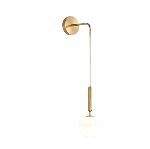 Lampe de chevet - Applique Murale Nordique Lava Corki - Boule en Verre Dépoli, Métal, G9, Multi-Applications, 90-260V Lampadia