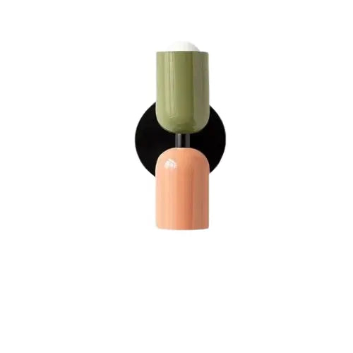 Lampe de chevet - Applique Murale Nordique Macaron 2 Têtes - Design Moderne, Multi-Couleurs, Intérieur, E27, 5W Lampadia