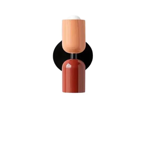 Lampe de chevet - Applique Murale Nordique Macaron 2 Têtes - Design Moderne, Multi-Couleurs, Intérieur, E27, 5W Lampadia