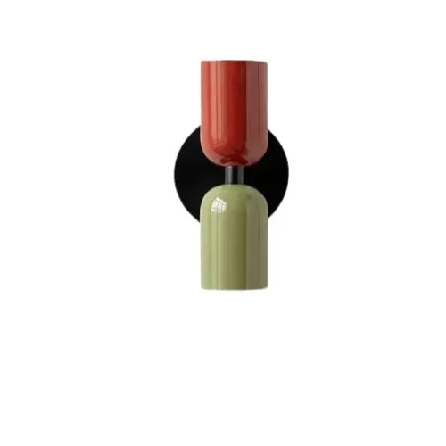 Lampe de chevet - Applique Murale Nordique Macaron 2 Têtes - Design Moderne, Multi-Couleurs, Intérieur, E27, 5W Lampadia