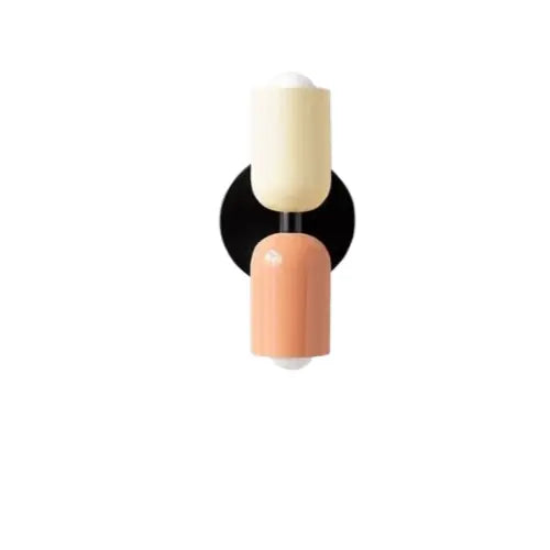 Lampe de chevet - Applique Murale Nordique Macaron 2 Têtes - Design Moderne, Multi-Couleurs, Intérieur, E27, 5W Lampadia