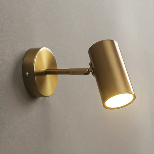 Lampe de chevet - Applique Murale Orientable - Design Moderne, Métal, LED Intégrée, 90-260V, Noir/Doré Lampadia