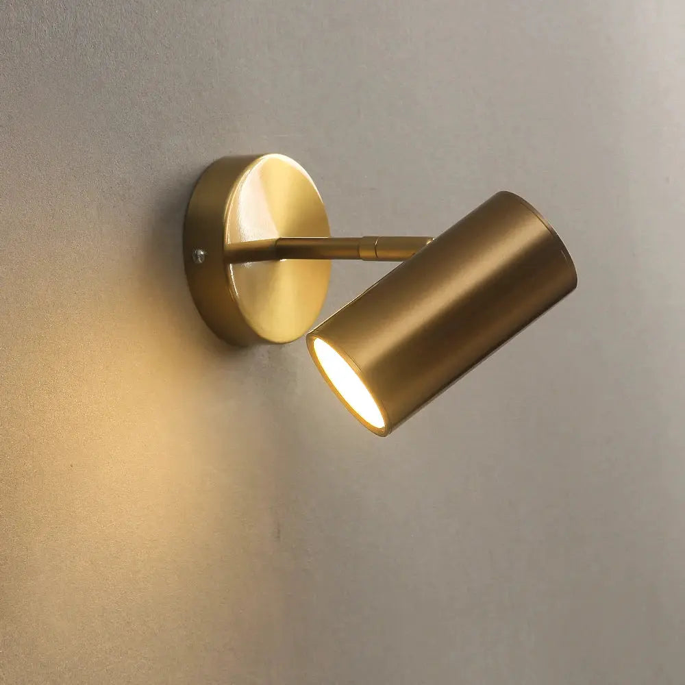 Lampe de chevet - Applique Murale Orientable - Design Moderne, Métal, LED Intégrée, 90-260V, Noir/Doré Lampadia