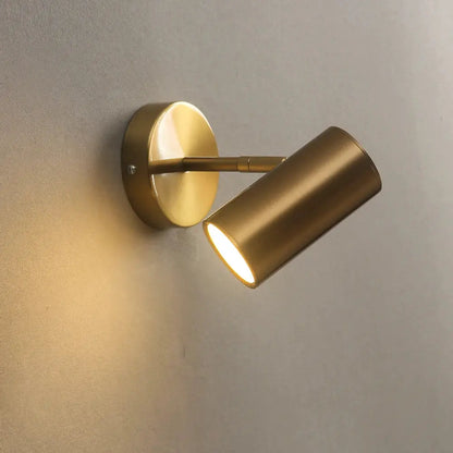 Lampe de chevet - Applique Murale Orientable - Design Moderne, Métal, LED Intégrée, 90-260V, Noir/Doré Lampadia
