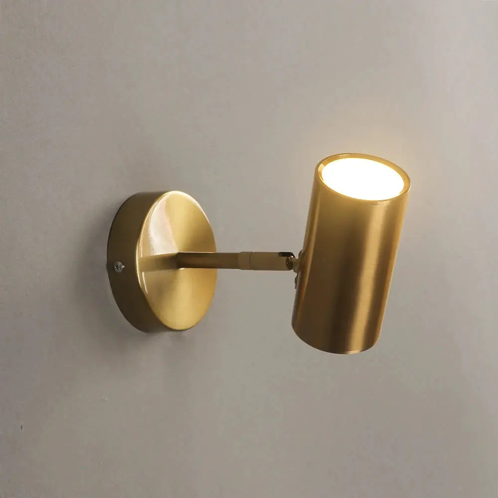 Lampe de chevet - Applique Murale Orientable - Design Moderne, Métal, LED Intégrée, 90-260V, Noir/Doré Lampadia