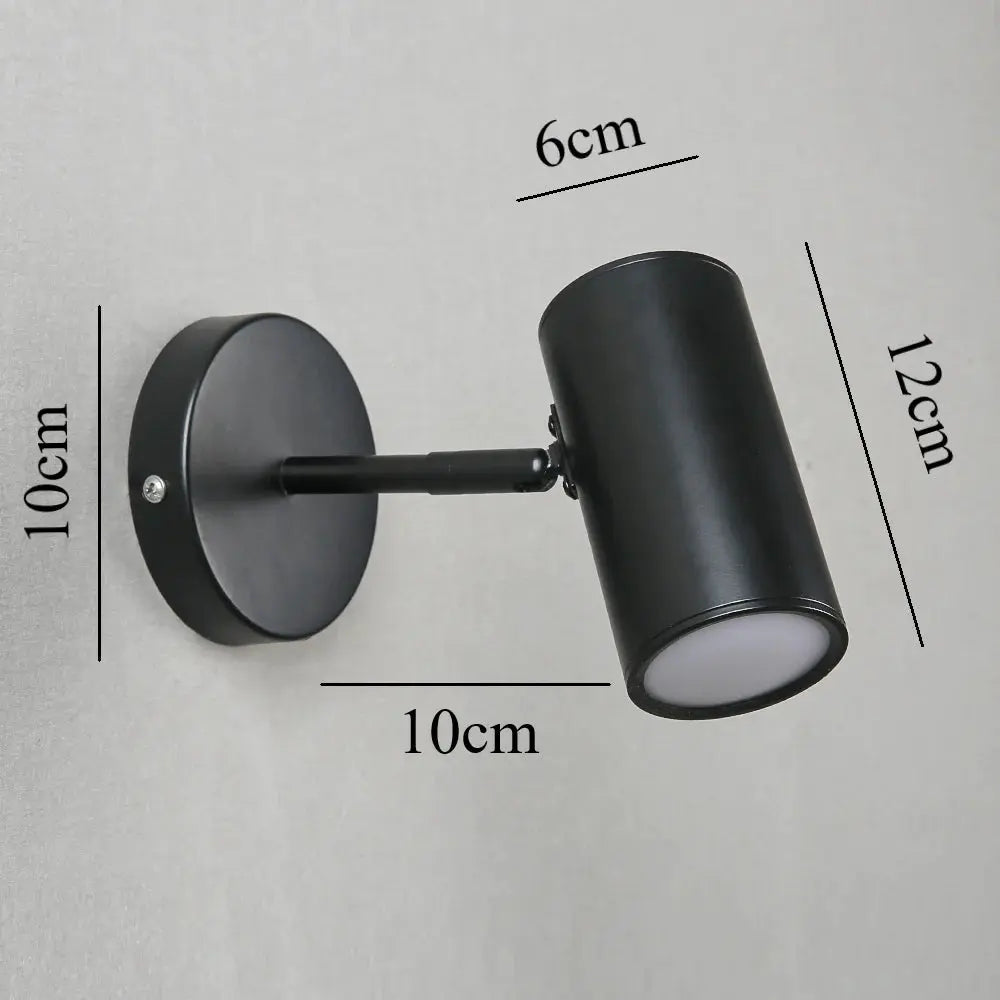 Lampe de chevet - Applique Murale Orientable - Design Moderne, Métal, LED Intégrée, 90-260V, Noir/Doré Lampadia