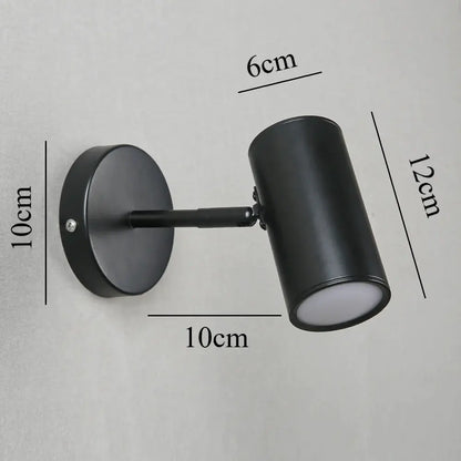 Lampe de chevet - Applique Murale Orientable - Design Moderne, Métal, LED Intégrée, 90-260V, Noir/Doré Lampadia