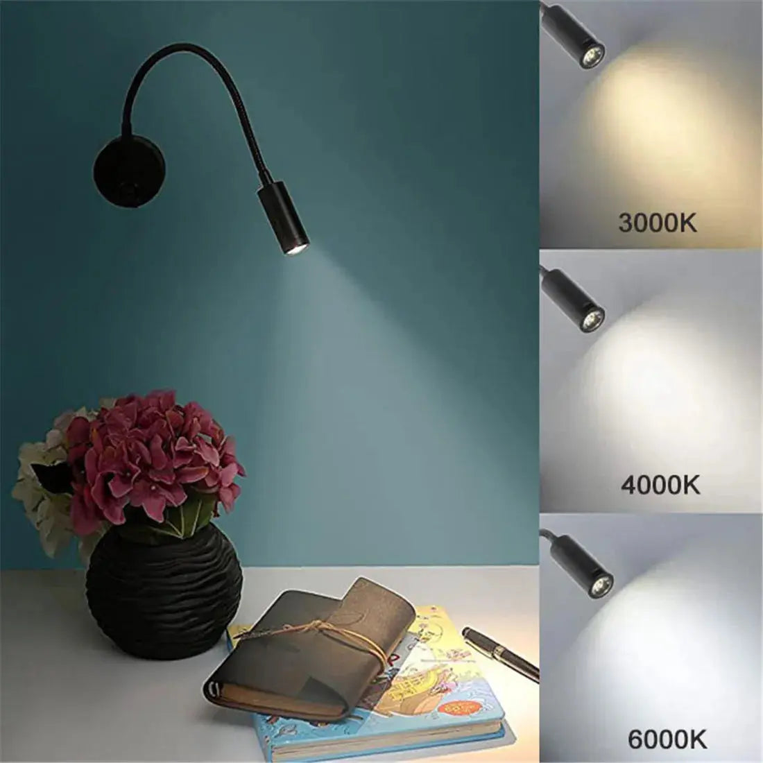 Lampe de chevet - Applique Murale Orientable (Lecture) Lampa-dia
