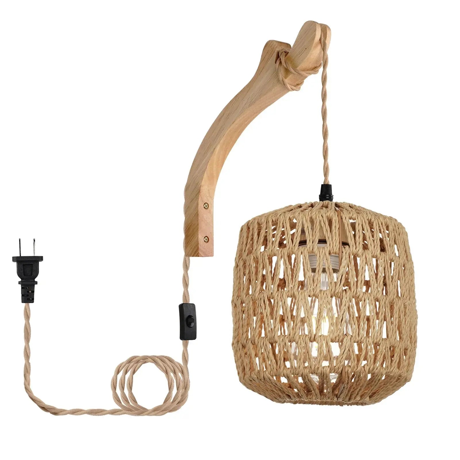 Lampe de chevet Applique murale "Natura" - L'artisanat rustique et chaleureux Lampa-dia