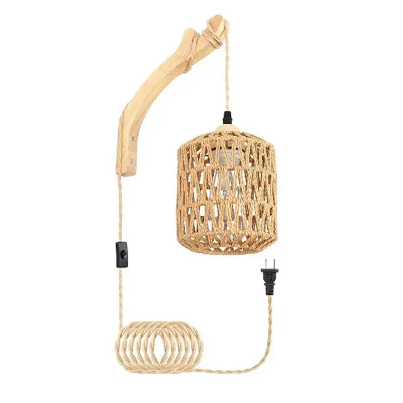 Lampe de chevet Applique murale "Natura" - L'artisanat rustique et chaleureux Lampa-dia
