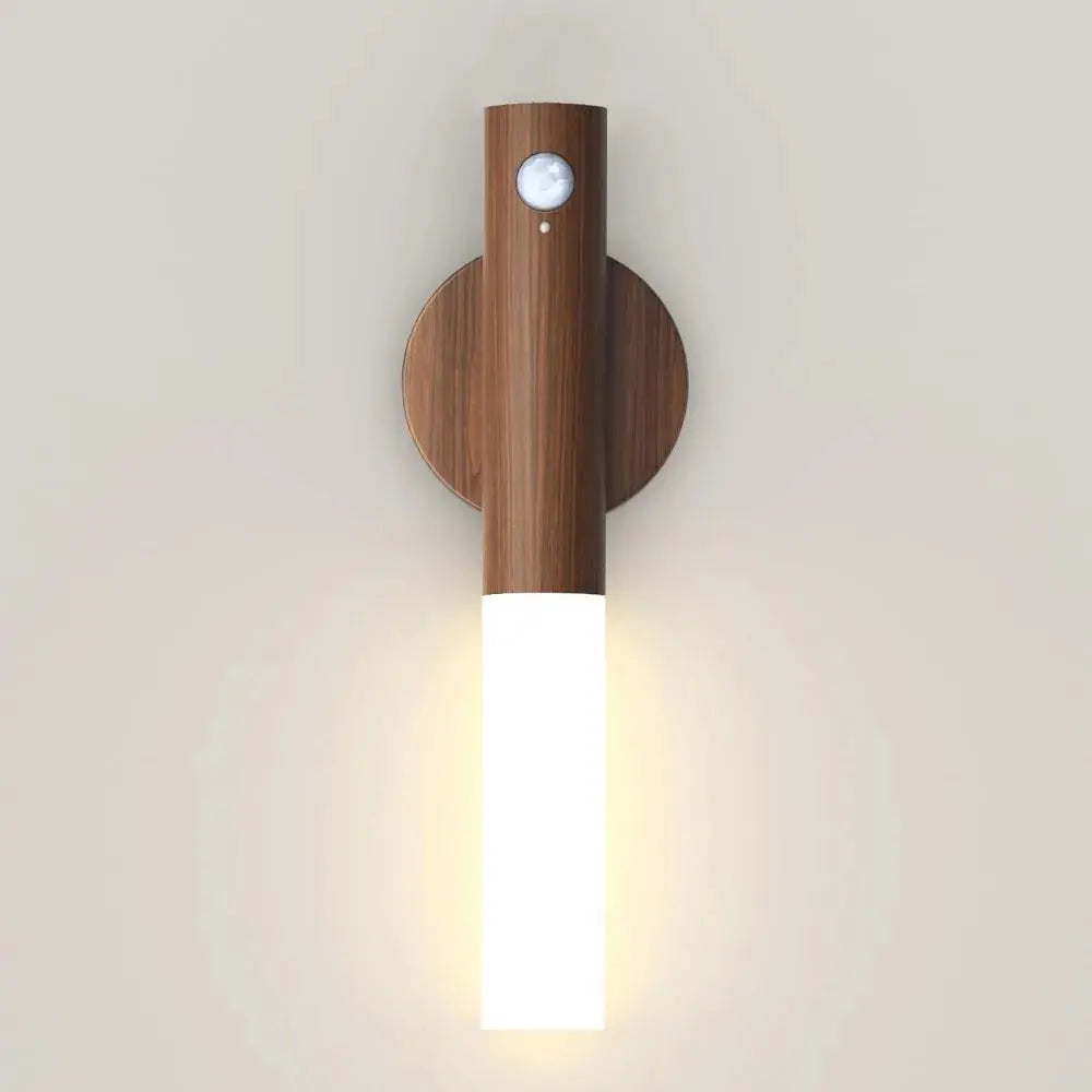 Lampe de chevet - Appliques Murales à Détecteur de Mouvement Rechargeables - Sans Fil, LED, Bois Lampadia
