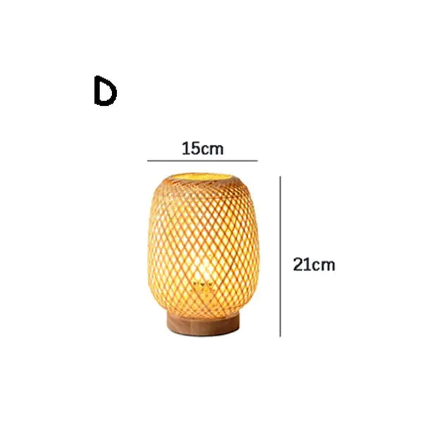 Lampe de chevet - Artisanale en bambou - Style vintage Lampadia