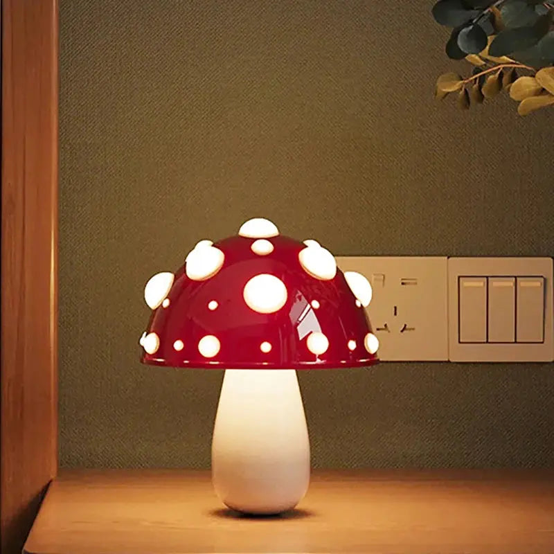 Lampe de chevet - Champignon Amanite Tue-mouches (LED, Rechargeable USB) Lampadia