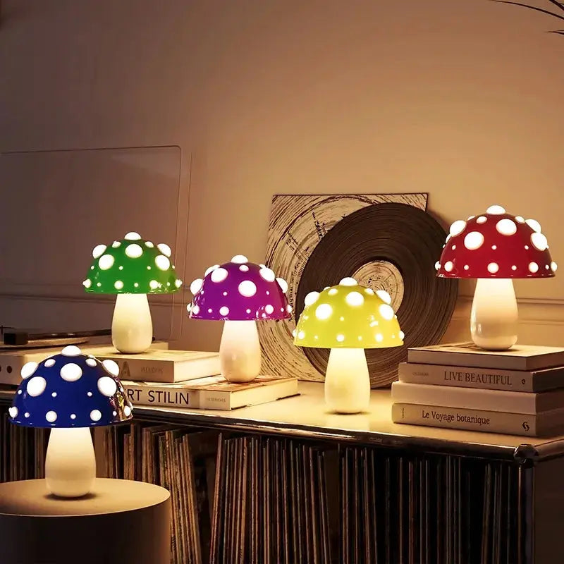 Lampe de chevet - Champignon Amanite Tue-mouches (LED, Rechargeable USB) Lampadia