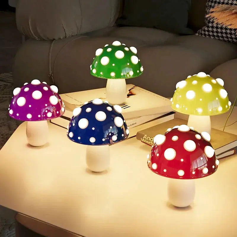 Lampe de chevet - Champignon Amanite Tue-mouches (LED, Rechargeable USB) Lampadia