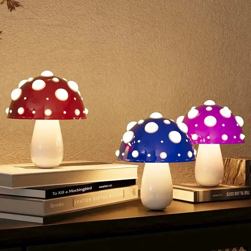 Lampe de chevet - Champignon Amanite Tue-mouches (LED, Rechargeable USB) Lampadia