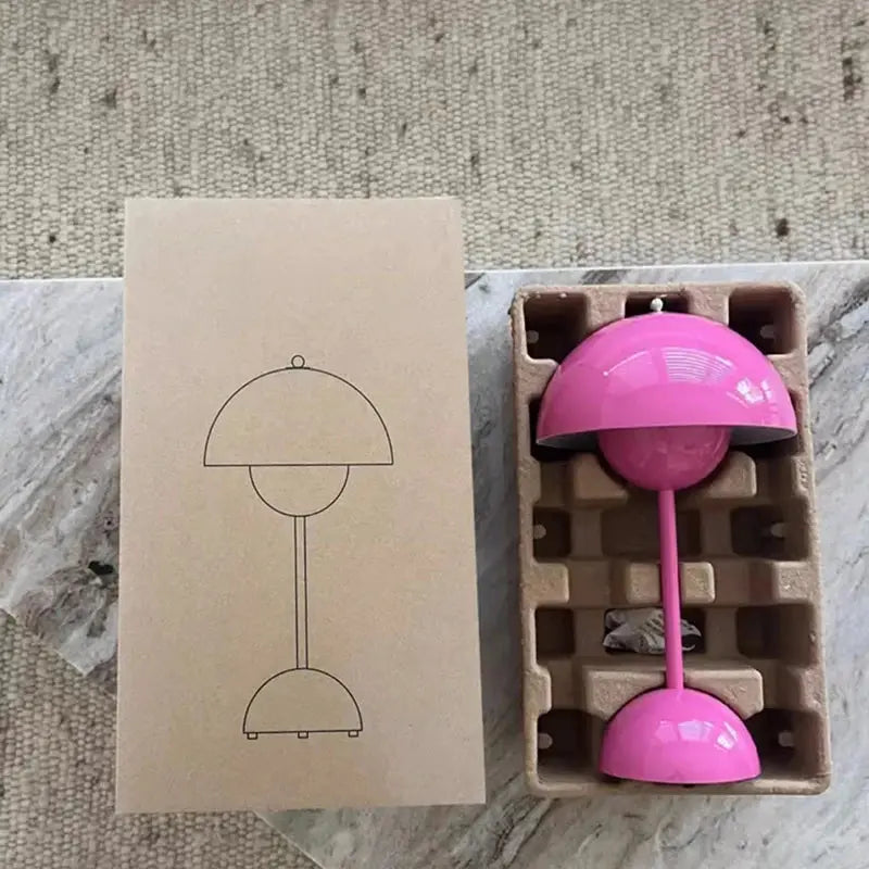 Lampe de chevet Champignon - Design Moderne, Intensité Variable Tactile, LED, Rechargeable USB, Noir & Blanc Lampadia