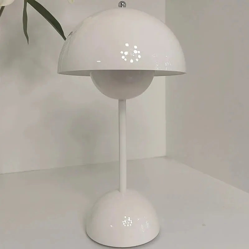 Lampe de chevet Champignon - Design Moderne, Intensité Variable Tactile, LED, Rechargeable USB, Noir & Blanc Lampadia
