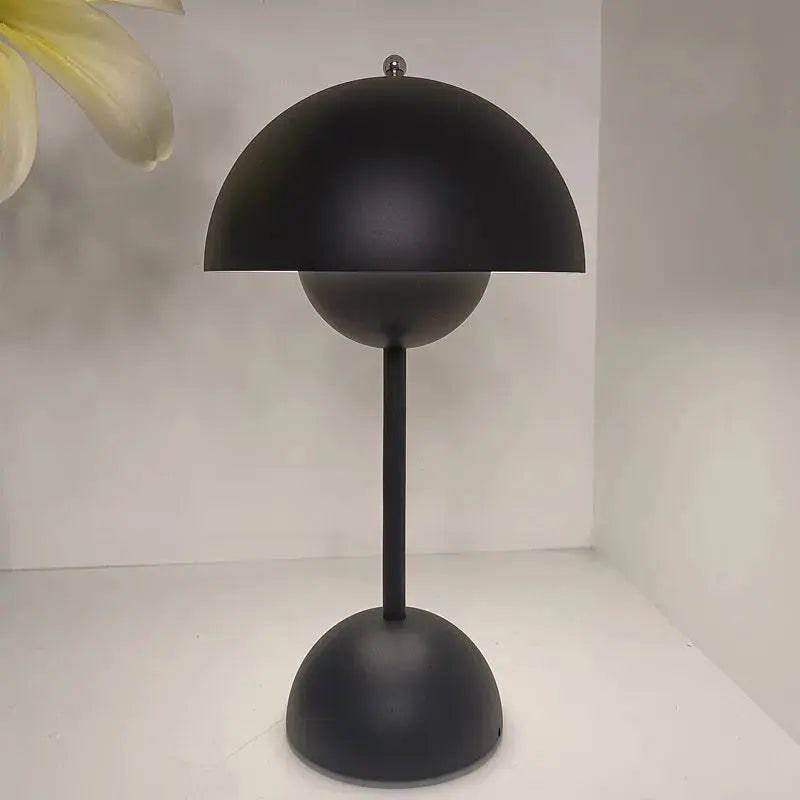 Lampe de chevet Champignon - Design Moderne, Intensité Variable Tactile, LED, Rechargeable USB, Noir & Blanc Lampadia