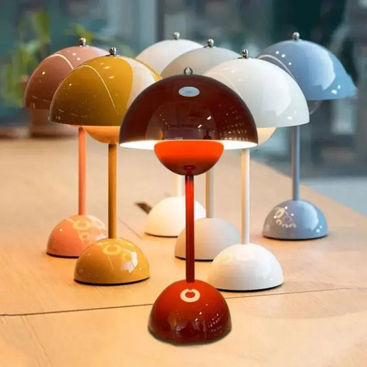Lampe de chevet Champignon LED - Tactile, 3 Intensités, Rechargeable USB, Design Moderne, Multi-Couleurs Lampadia