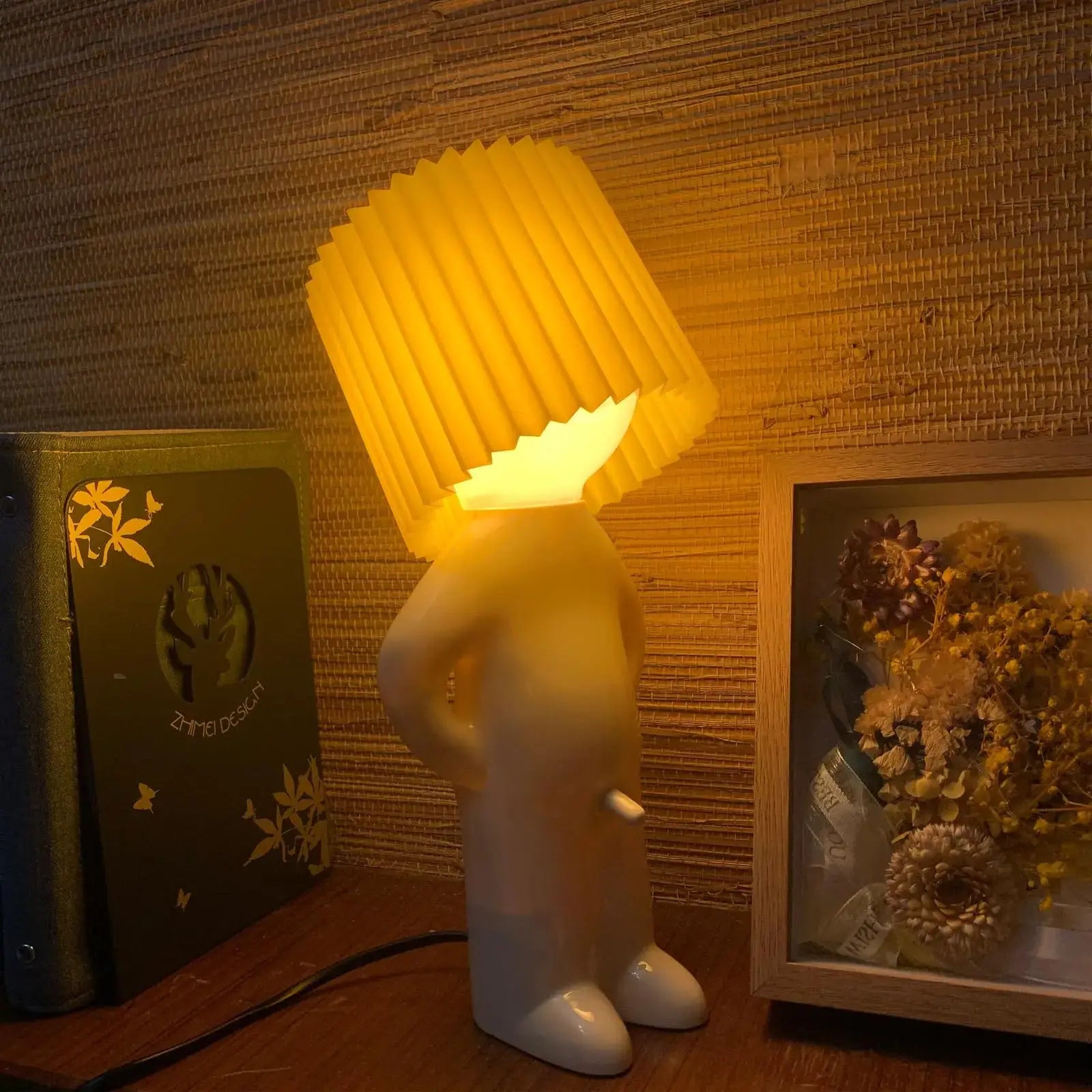 Lampe de chevet - Créative (Design Humain Timide, LED Intégrée, Décoration Intérieure) Lampadia