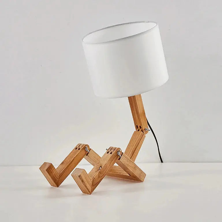Lampe de chevet - Créative en Bois (Forme de Robot, E27, LED) Lampadia