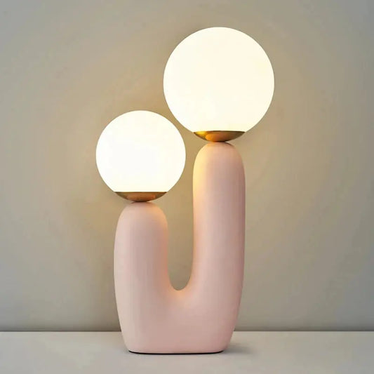 Lampe de chevet Double Tête - Design Moderne, Abat-Jour en Verre, Base en Résine, LED G9, 10W, 90-260V Lampadia