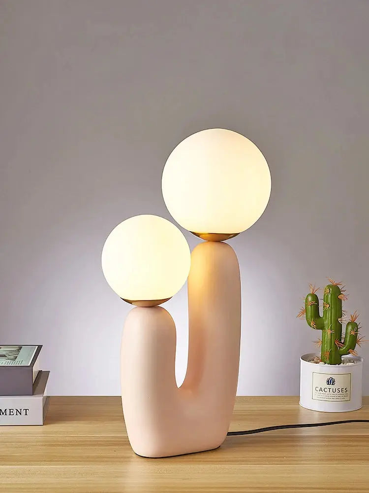 Lampe de chevet Double Tête - Design Moderne, Abat-Jour en Verre, Base en Résine, LED G9, 10W, 90-260V Lampadia