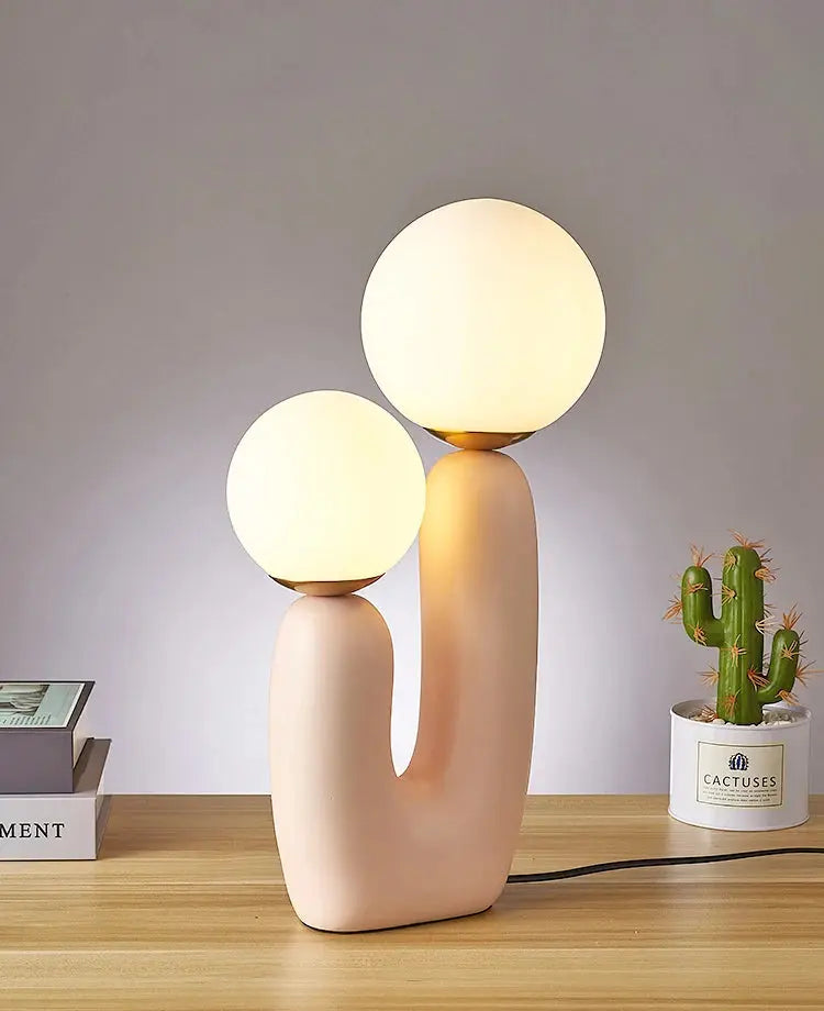 Lampe de chevet Double Tête - Design Moderne, Abat-Jour en Verre, Base en Résine, LED G9, 10W, 90-260V Lampadia