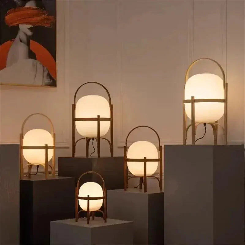 Lampe de chevet - Japonaise E27 en bois - Style minimaliste Lampadia