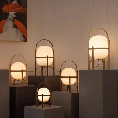 Lampe de chevet - Japonaise E27 en bois - Style minimaliste Lampadia